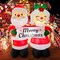 GOOSH 7FT Santa and Mrs. Claus Inflatable Holding “Happy Holidays” Sign with LED Lights